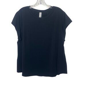 All In Motion Short Sleeve Athletic Top Womens 1X Black New Activewear